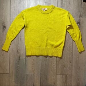 Philosophy Bright Yellow Crew Neck Cozy Warm pullover Casual Sweater S